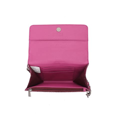 Bolsa Pequena Metalizada Rosa Fúcsia Alça .